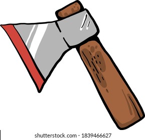 Small ax, illustration, vector on white background