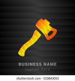 Small Axe Orange, Yellow and Black silk fashion premium icon / Logo
