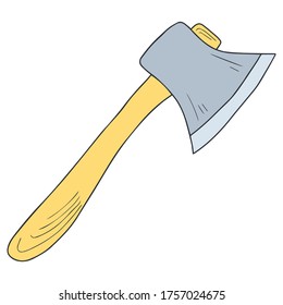 small axe with a wooden handle