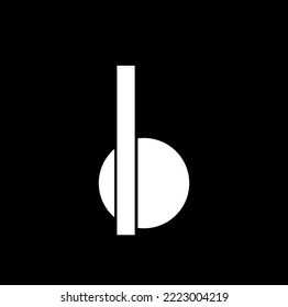 A small B typography letter icon. B lettering monogram.