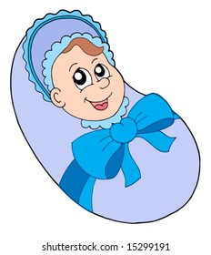 Small baby boy - vector illustration.