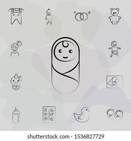 Small baby concept line icon. Universal set of maternity for website design and development, app development