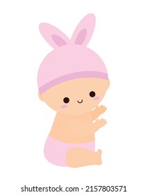 small baby design with pink clothes