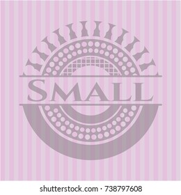 Small badge with pink background