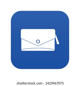 Small bag icon digital blue for any design isolated on white vector illustration