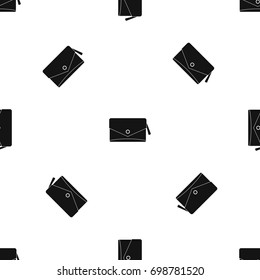 Small bag pattern repeat seamless in black color for any design. Vector geometric illustration