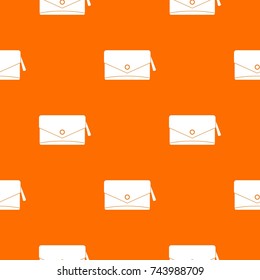 Small bag pattern repeat seamless in orange color for any design. Vector geometric illustration
