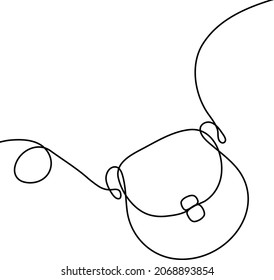 Small bag vector illustration isolated on white background.