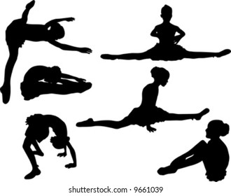 small ballet dancer black silhouette