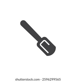A small bamboo scoop vector icon. filled flat sign for mobile concept and web design. Tea Scoop glyph icon. Measuring matcha symbol, logo illustration. Vector graphics