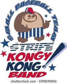 Small Baseball Team Stripe Kongy Kong Band