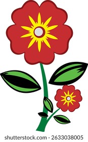 SMALL BEAUTIFUL FLOWER RED VECTORI 1 .eps