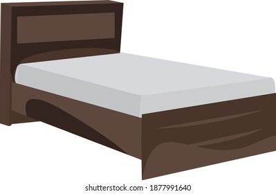 Small bed, illustration, vector on white background