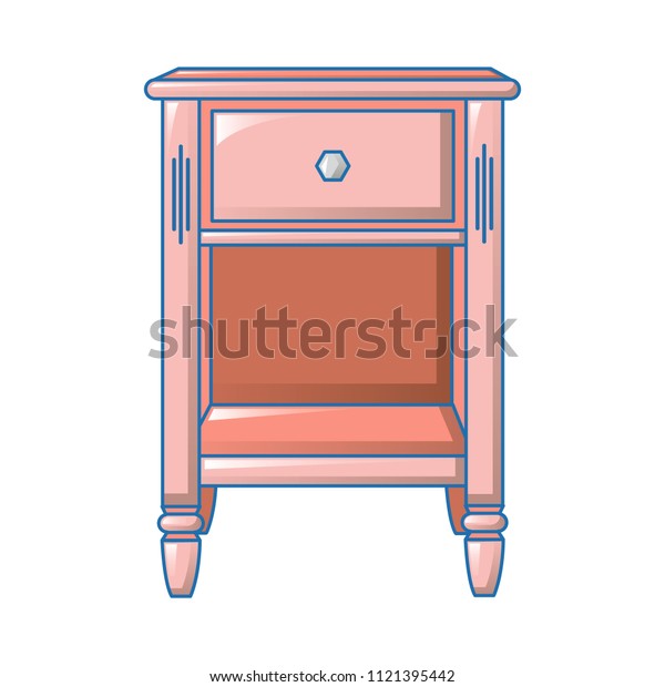 Small Bedside Table Icon Cartoon Small Stock Vector Royalty Free