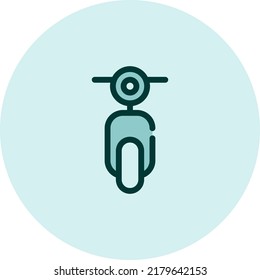Small bike, illustration, vector on a white background.