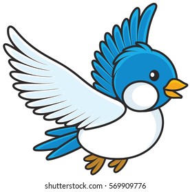Small bird flying