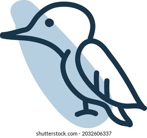Pájaro pequeño, ilustración, vector, sobre un fondo blanco.