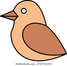 Small Bird Side Profile Vector Illustration