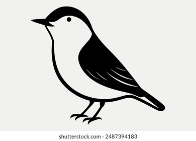 A small bird silhouette vector illustration