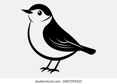 A small bird silhouette vector illustration