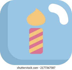 Small birthday candle, illustration, vector on a white background.