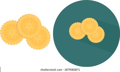 Pequeña galleta, ilustración, vector sobre fondo blanco.