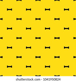Small black bone are set as seamless pattern on yellow background, wallpaper, textile, fabric, wrap, curtain.