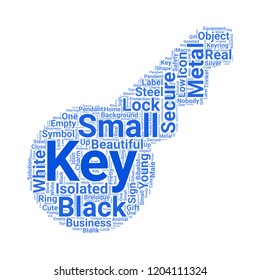 Small black key icon