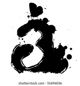 small black letter