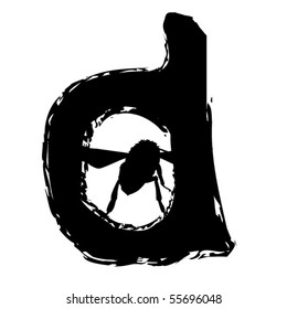 small black letter