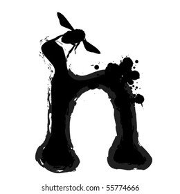 small black letter
