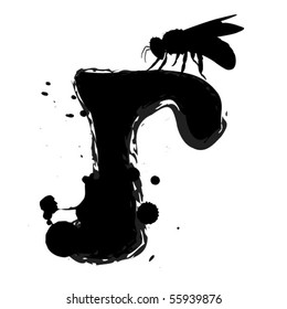 small black letter