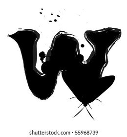small black letter