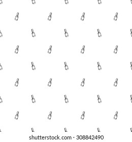 Small black line nail polish seamless pattern