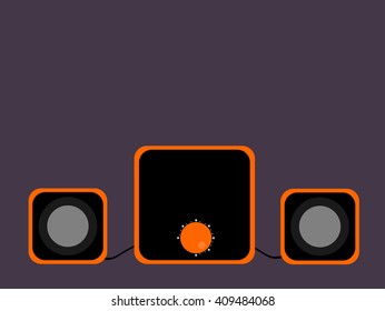 Small black speakers 