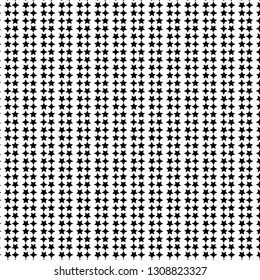 small black stars geometric pattern on white halftone monochrome vector background
