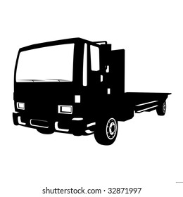 Small Black Truck Vector Illustration Stock Vector (Royalty Free) 32871997