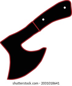 kleine schwarz-weiße Axt für Logo