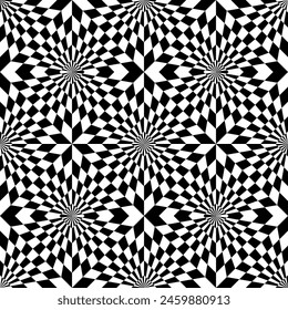 Small black and white checkerboard pattern Visual illusion vector
