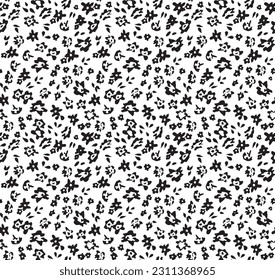 small black and white daisy pattern little flowers 