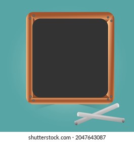 Small blackboard and white stationery-like structure.