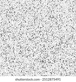 Petites taches et impuretés sur toute la surface. Texture du mur extérieur. Arrière-plan blanc avec taches noires. Image vectorielle d'Abstrait harmonieuse.