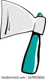Small blue ax, illustration, vector on white background.