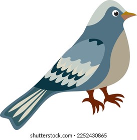 A small blue bird.  Vector file for designs.
