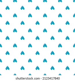 Small blue contour linear ufo isolated on white background. Cute seamless pattern. Vector simple flat graphic illustration. Texture.