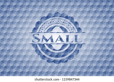 Small blue hexagon emblem.