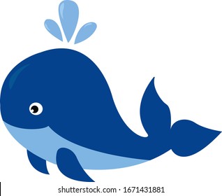 Small Blue Whale Illustration Vector On Stock Vector (Royalty Free ...