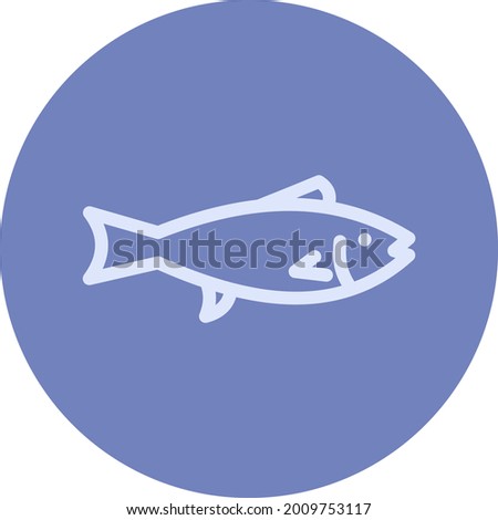 Small bluefish, illustration, vector on a white background.