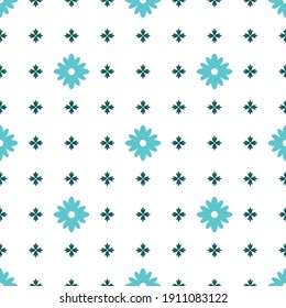 pequeño vector de flores azul patrón sin fisuras