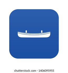 Small boat icon digital blue for any design isolated on white vector illustration